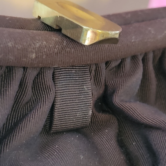 Vintage Fabric Handbag ~ CB Made in USA ~ Satin Lining ~ Attached Coin Purse - Picture 16 of 16